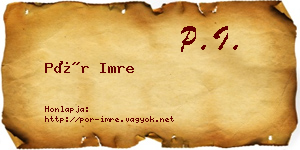 Pór Imre névjegykártya