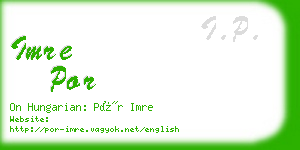 imre por business card
